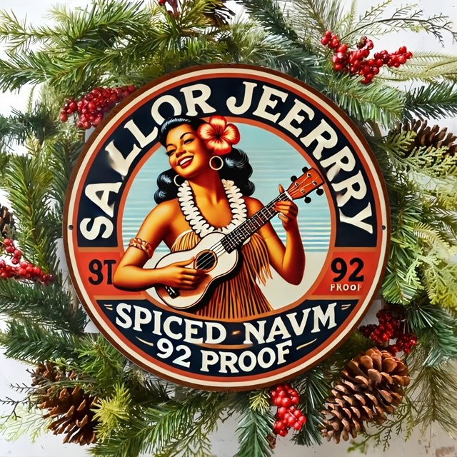Potdemiel Sailor Jerry Vintage Aluminium-Wandschild mit Retro-Motiv, B/H: 20,32 x 20,32 cm, Mehrfarbig - Bild 1