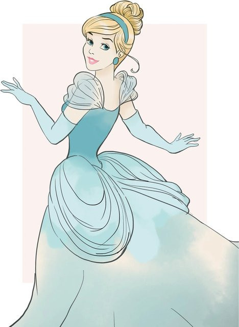 Komar Wandbild Cinderella Beauty B: 50 cm, H: 70 cm - Bild 1