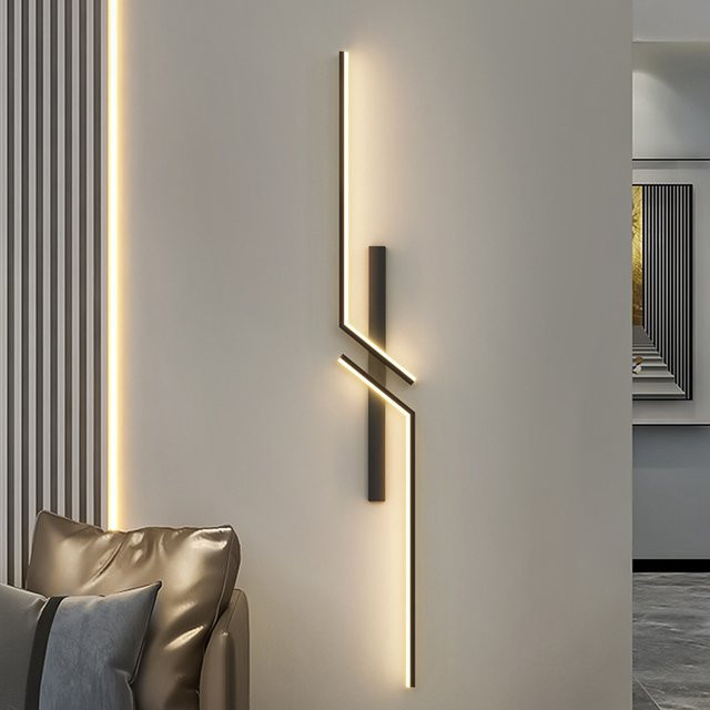 Ramalho LED-Wandleuchte im minimalistischen Design für Wohnzimmer und Schlafzimmer, Up-Down-Beleuchtung in Schwarz oder Weiß - Bild 1