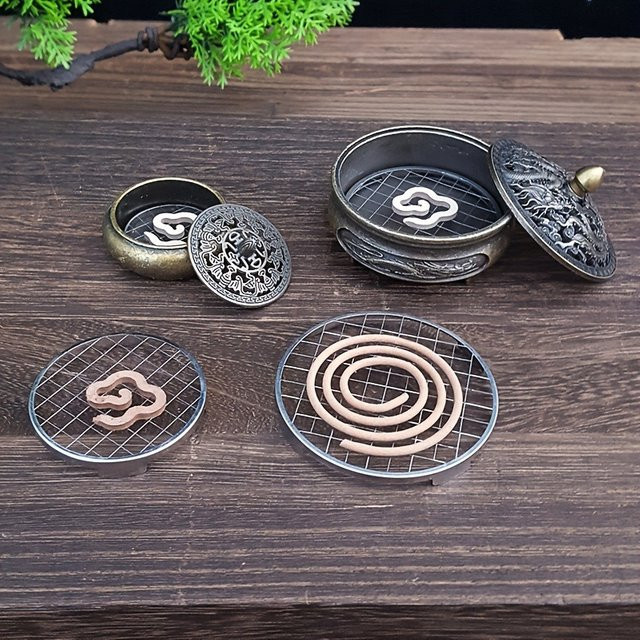 MINIDEAL Edelstahl-Räucherstäbchenhalter mit Gitterbasis in Silber, hitzebeständiges und feuerfestes Design für den Tisch - Bild 1