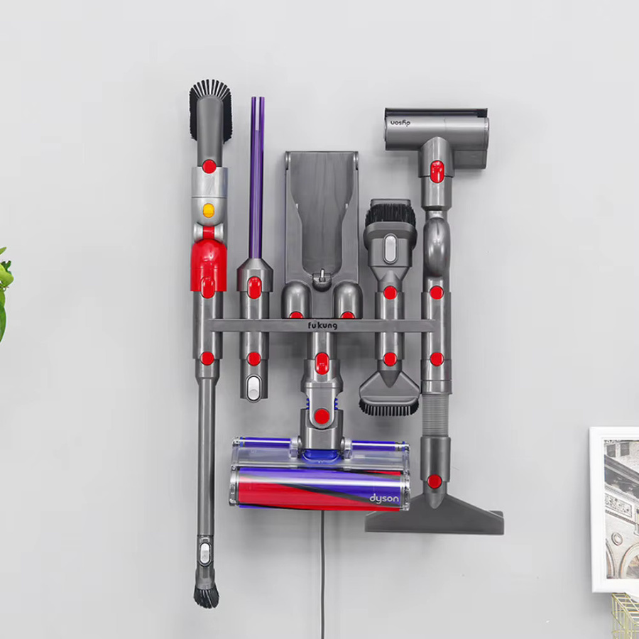 Dyson Staubsauger Wandhalterung zur Aufbewahrung, stanzfreies Regal für V7 V8 V10 V11 V12 V15 V7 Slim V8 Slim V11 Outsize, selbstklebend aus Kunststoff - Bild 2