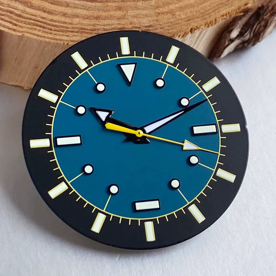 Tandorio Zifferblatt-Set, Weiß Schwarz Blau, 33,5 mm, Herren, Uhrenteile Zubehör - Bild 3