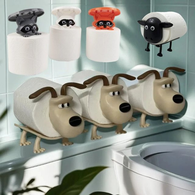 Shaun The Sheep Toilettenpapierhalter als dekoratives Badezimmer-Zubehör in Multicolour, freistehend, Höhe: 17,5 cm, Breite: 14,0 cm - Bild 1