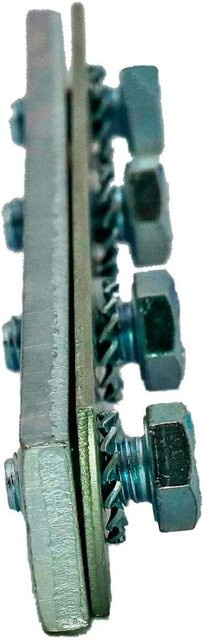 Dalsys Schienenverbinder 25x für 38-40 Montageschiene aus Stahl in Silber, B/T/H: 265 x 115 x 185 mm - Bild 1