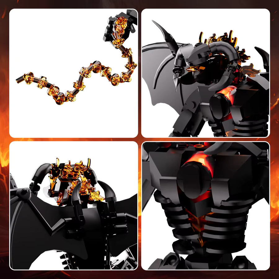 GOBRICKS Herr der Ringe Balrog Modell, Bausteine, Fantasy - Bild 4