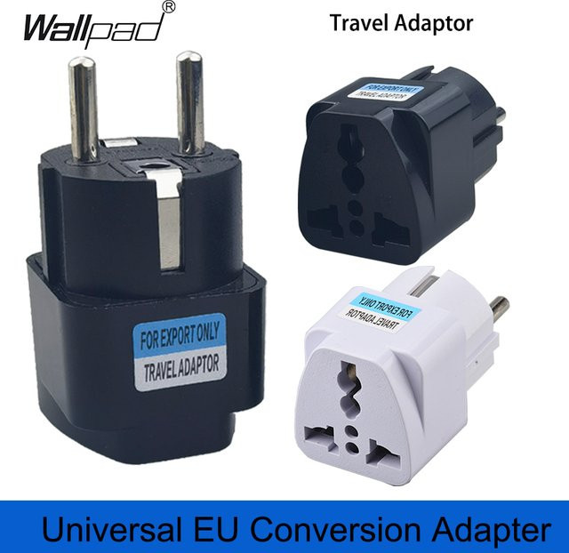 Universal Reiseadapter für EU, AU, UK, US, KR und RU in Schwarz - Bild 1