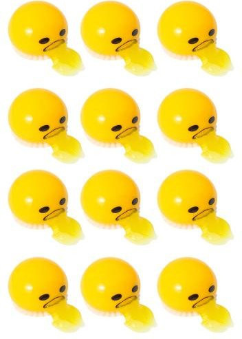 Sholov Kotzendes Saugendes Eigelb Fidget Toy Stressball 12-teiliges Set - Bild 1