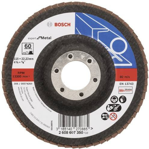 Bosch Expert Fächerschleifscheibe X551 für Metall mit 115 mm Durchmesser - Bild 1