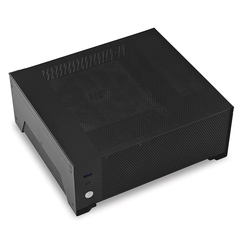 METALFISH T10 Mini ITX-Gehäuse in Schwarz, 4,8 l, kompaktes Bürogehäuse mit Unterstützung für FLEX-Netzteil, 70 mm hohen Kühler und OCULINK-Erweiterungskarte - Bild 3