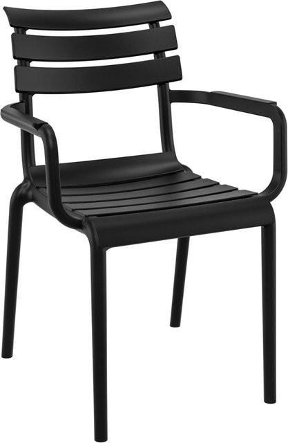 Siesta Stuhl Helen mit Armlehnen in Schwarz, 4er Pack, stapelbar, B/T/H: 58 x 59 x 84 cm - Bild 1