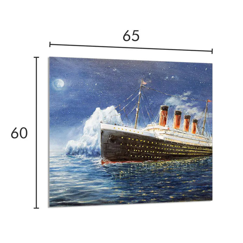 Glaspanel für die Küche Titanic von Super Merchant, blau, B/H: 65 x 60 cm - Bild 2