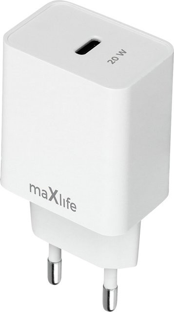 MaXlife Netzladegerät MXTC-13-20C mit 20W und 3A, 1 x USB-C, Weiß - Bild 1