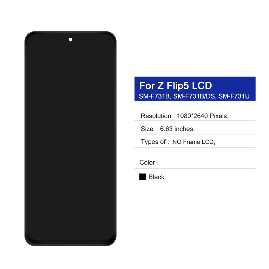 Samsung Z Flip5 Display LCD Touch Screen Digitizer Ersatz Montage für SM-F731B SM-F731U SM-F731F F731 - Bild 2