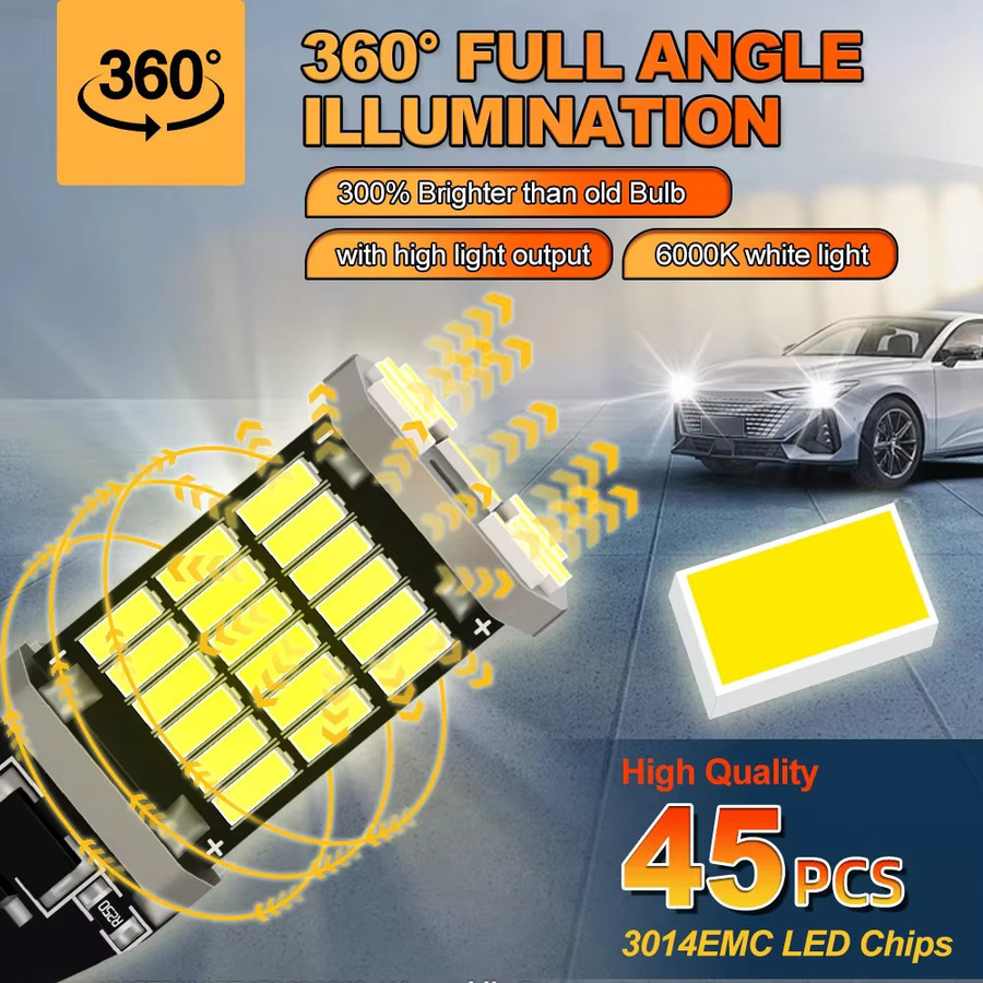 Roadsun Super Helle Rückfahrlicht LED W16W T15 mit 6W CSP Chip für Volkswagen VW Passat B7 Tiguan Touareg Golf 6 7 Jetta Beetle CC EOS GTI 12V - Bild 3