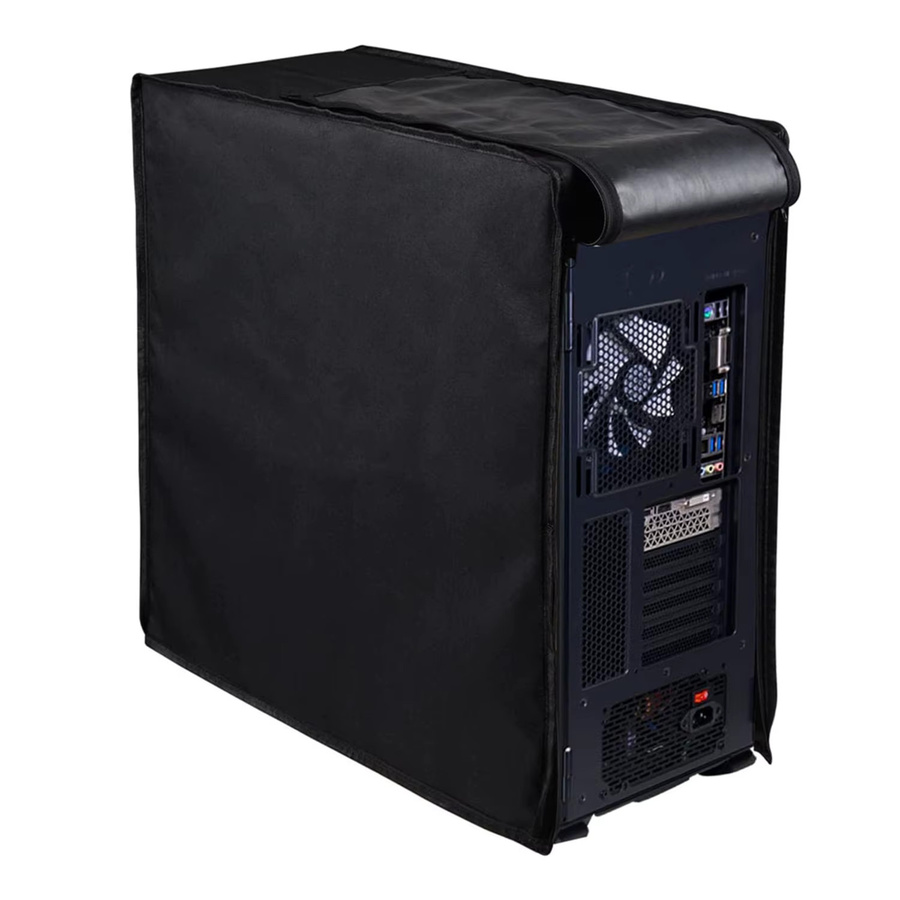Staubschutzhülle für Desktop-PC-Gehäuse mit Reißverschluss in Schwarz - Bild 4