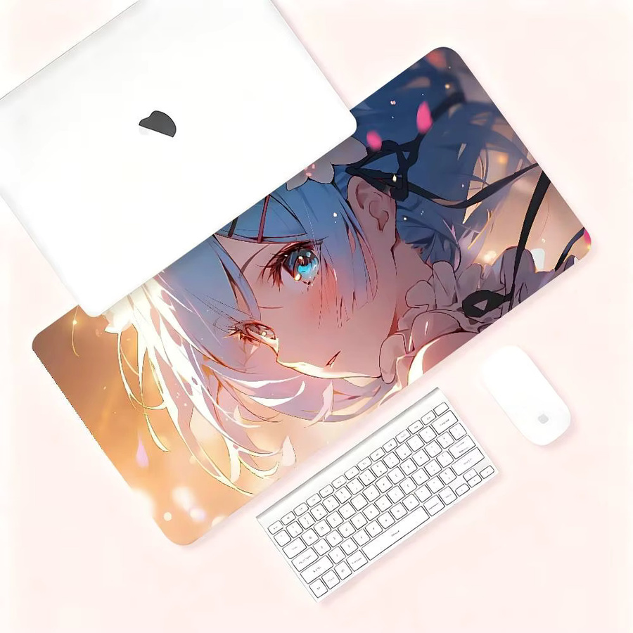 Großes Anime Rem Mauspad aus Re:Zero als Schreibtischunterlage und Laptop-Tastaturmatte in Multicolour - Bild 2