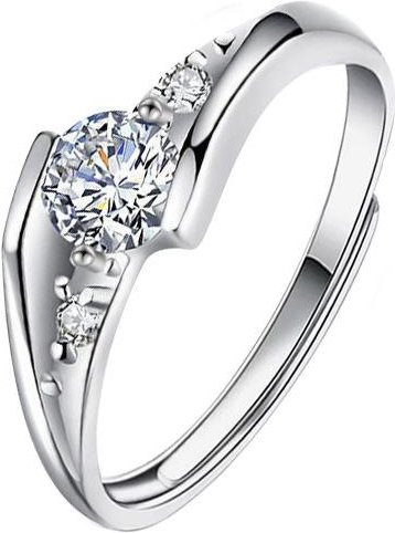 zjy8 Partnerringe 925 Silber, Moissanit, Unisex - Bild 1