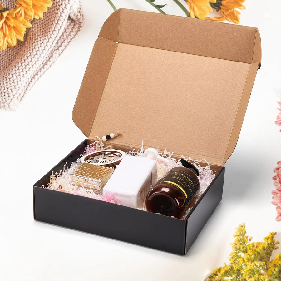 10 Versandkartons aus schwarzer Wellpappe als Geschenkboxen für Verpackung und Lagerung - Bild 4
