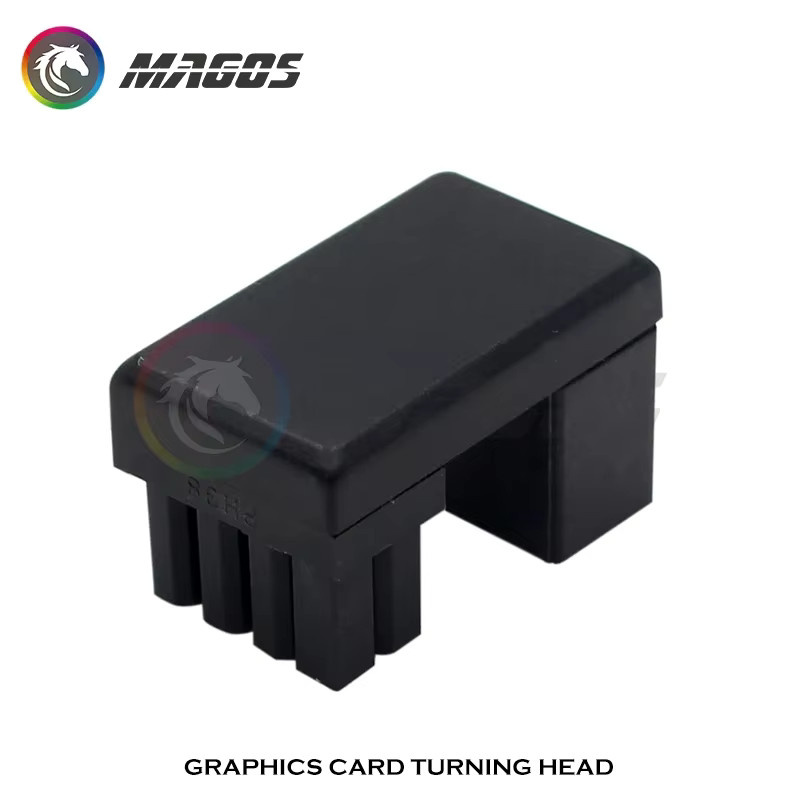 Flying Elephant Grafikkarten-Power-Steering-Adapter 180 Grad VGA PSU Winkelstecker für PCIE 6-Pin und 8-Pin in Schwarz - Bild 2