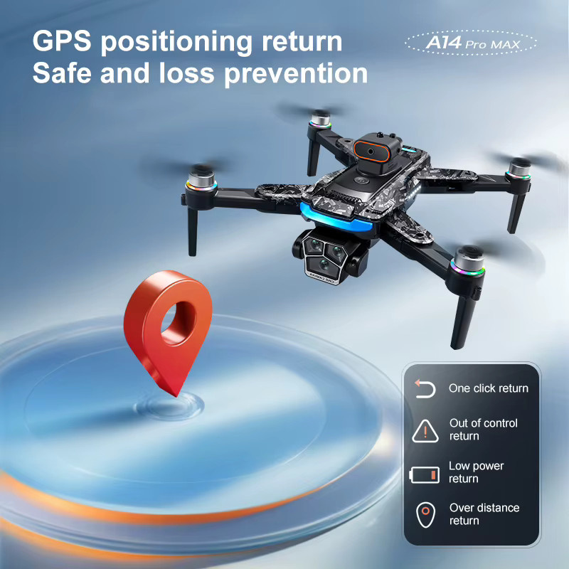 Lenovo A14 Pro Max GPS RC-Drohne in Schwarz mit 8K Dreifach-Kamera, bürstlosem Motor und intelligenter Hindernisvermeidung - Bild 5