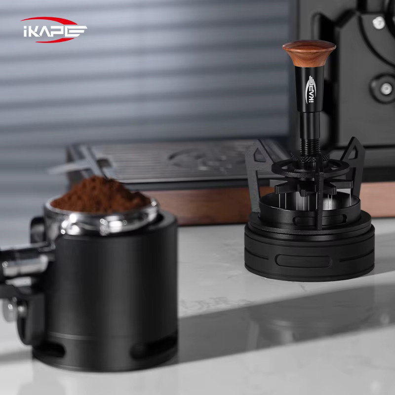 IKAPE V3 Espresso Rotary WDT Kaffeerührer mit Dosiertrichter und Ständer in Schwarz - Bild 4