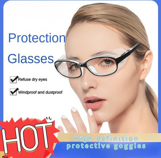 3er-Set Arbeitsschutzbrille transparent gegen Spritzer, Wind und Staub mit optischem Rahmen - Bild 1