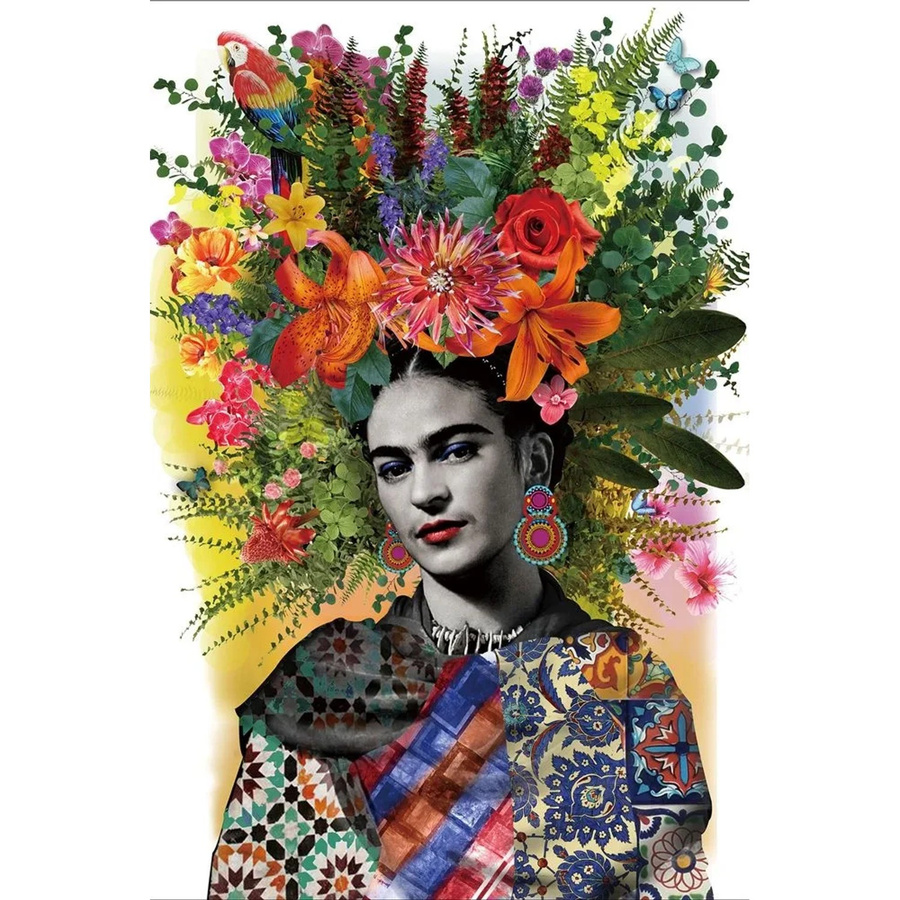 Art Universe Glasbild Mexico Flowers Modernes Wandbild mit floralem Motiv in Multicolour, Breite: 80 cm, Höhe: 120 cm - Bild 2