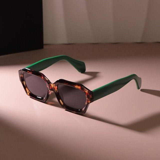 Yiran glasses Modebrille, Unisex, Vollrand, Rechteckig, Kunststoff, black, green, multicolour - Bild 1