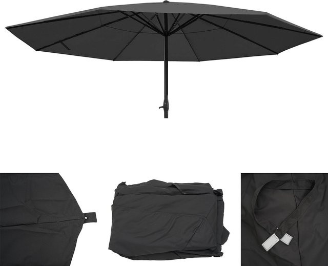 MCW Ersatzbezug für Carpi Pro Gastronomie Marktschirm aus Polyester, Durchmesser: 5 m, anthrazit - Bild 1