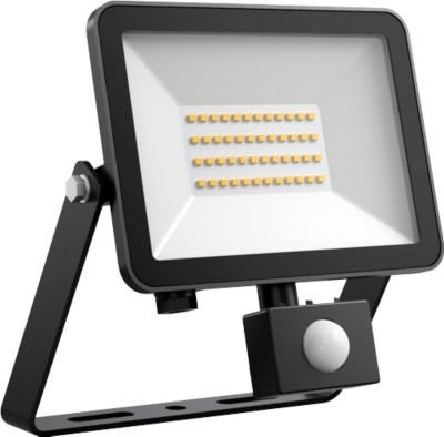 DOTLUX LED-Strahler FLOORslim-sensor 30W mit PIR-Bewegungsmelder und Dämmerungssensor, Schwarz - Bild 1