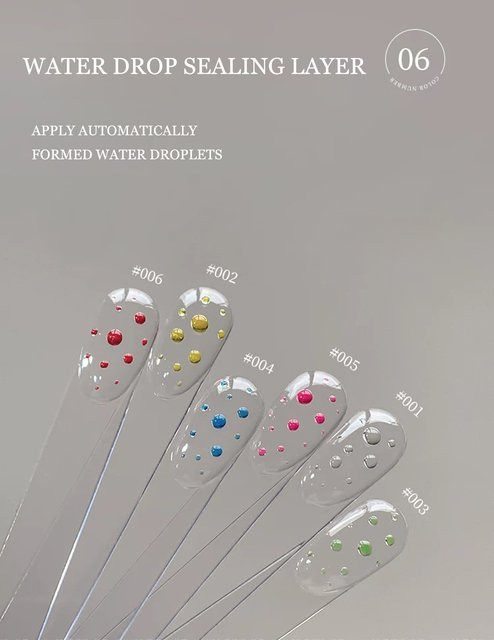 MISS SHAKA Gel-Nagellack Wassertropfen-Serie, Transparent, Glänzend - Bild 1