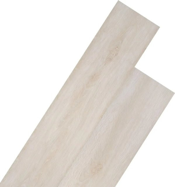 DELUKE Vinylboden PVC-Dielen in Holzoptik, selbstklebend, wasserfest und rutschfest, Farbe: Hellbraun/Beige, 2,51 m² - Bild 1
