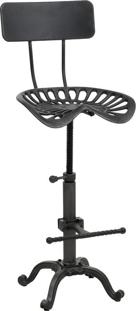 Barhocker MCW-N26 Industrial Metall schwarz-silber, höhenverstellbar und drehbar - Bild 1
