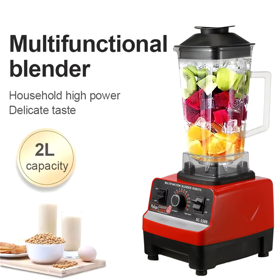 Lpnove 2-in-1 Professioneller Mixer und Smoothie-Maker mit 2L Behälter, Hochleistungs-Entsafter und Eiscrusher, BPA-frei - Bild 2