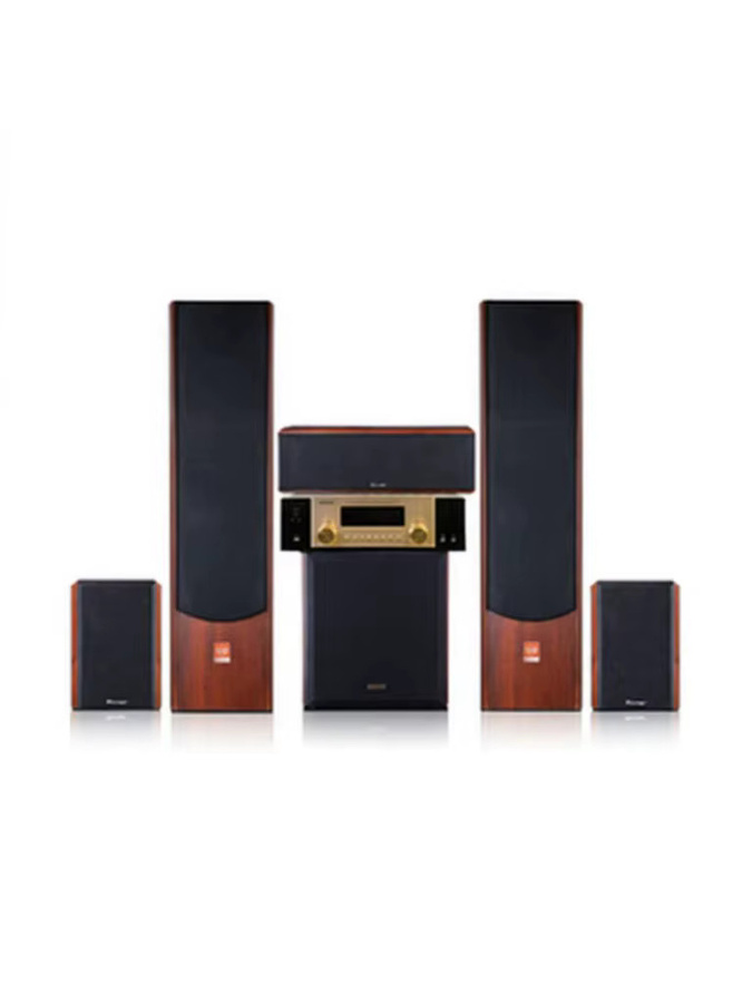 DOB 5.1 Heimkino-System Audio-Set mit 1000W Subwoofer-Verstärker in Braun - Bild 2
