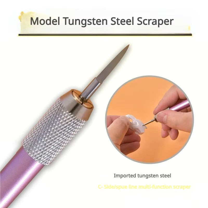 Nasedal Dreieckiges Ritzmesser aus Wolframstahl für Gundam-Modellbau, Metallschaber für C-Oberflächen-Liniengravur und Hobby-Werkzeug in Purple - Bild 2