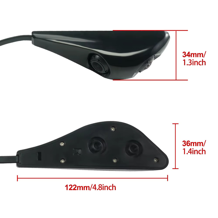 Carsanbo Dual-Objektiv Kamera für Kraftfahrzeuge und Luftfahrt in Weiß mit HD AHD 1080P Auflösung - Bild 3