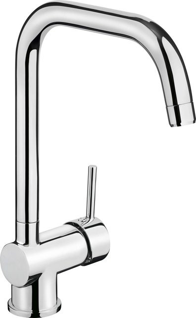 baliv Küchenarmatur KI-1060 Einhebelmischbatterie aus Messing in Chrom/Silber mit schwenkbarem Auslauf und Wassersparfunktion - Bild 1