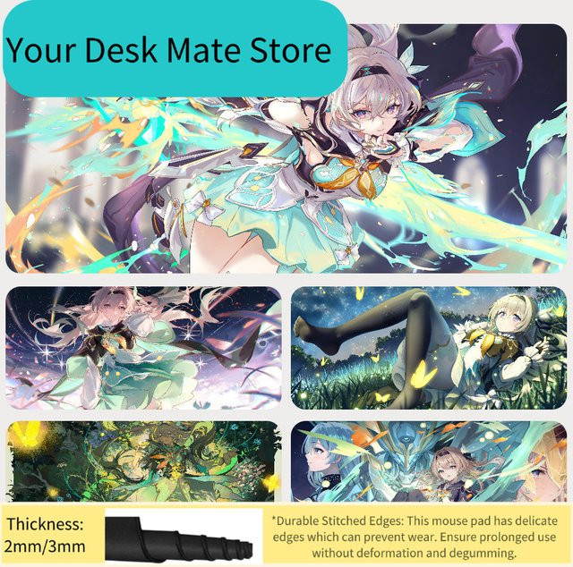 Potdemiel Gaming Mauspad Honkai Star Rail Firefly XXL Schreibtischunterlage Multicolor - Bild 1