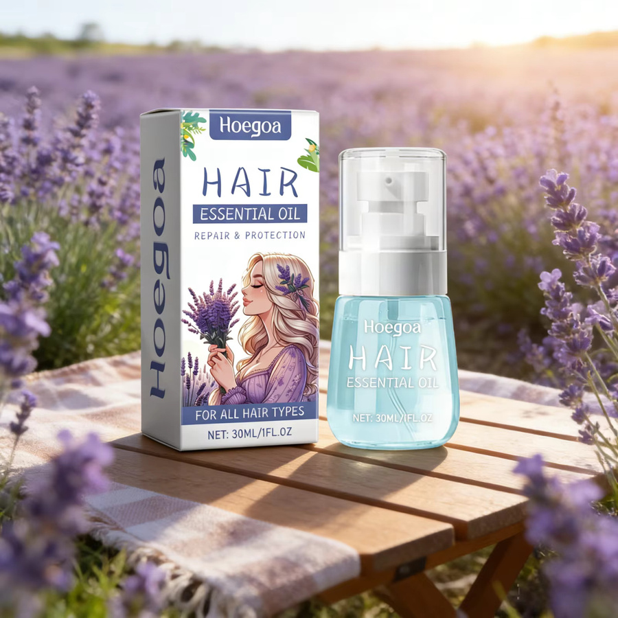 HOEGOA Haaröl mit Lavendel und Rosmarin, Unisex, für strapaziertes Haar - Bild 2