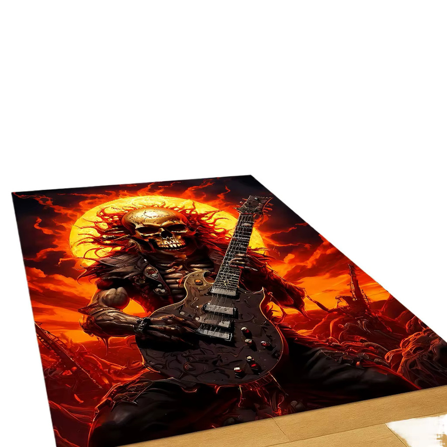 Faviora Rutschfester Teppich mit E-Gitarre und Bass Motiv in Mehrfarbig, Rechteckig, B/T: 60 x 40 cm - Bild 2