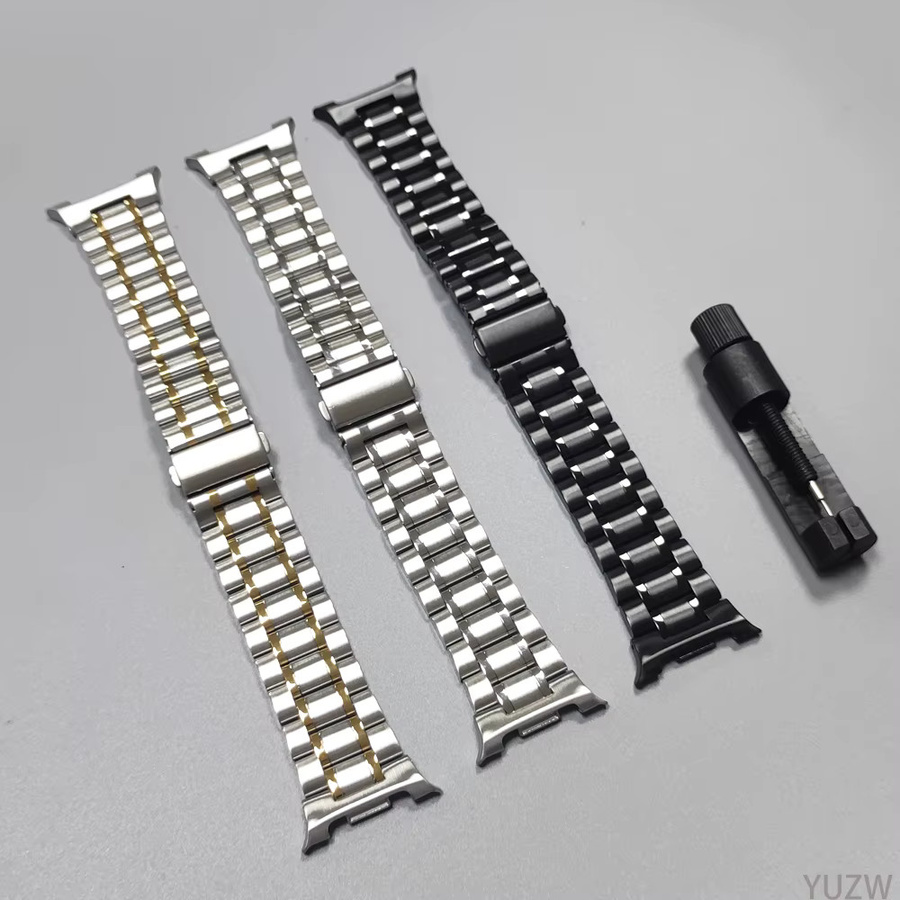 Uhrenarmband Edelstahl, Schwarz, Unisex - Bild 2