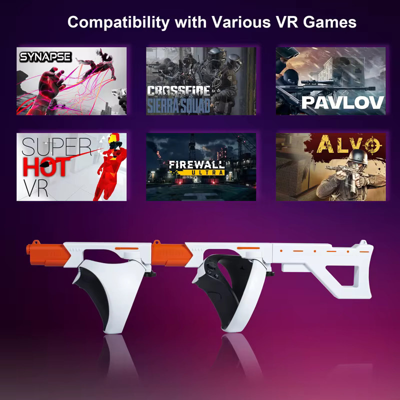 DEVASO VR Gunstock für PlayStation VR2 Magnetischer Saug-Game-Controller mit Schultergurt in Weiß - Bild 4