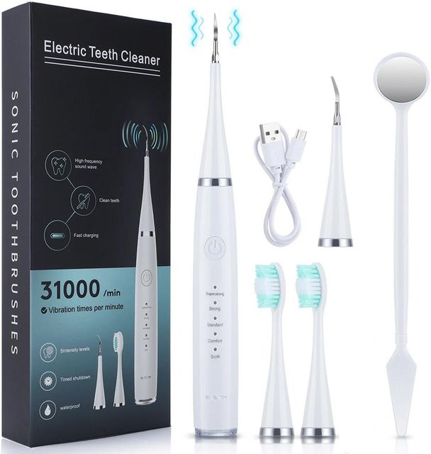 3 in 1 Elektrischer Dental-Scaler, Zahnsteinentferner, Weiß - Bild 1