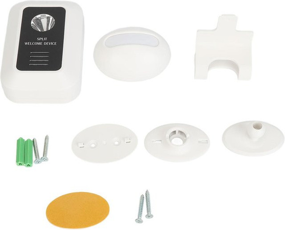 GoolRC Drahtloser Bewegungsmelder Alarm mit 32 Liedern, LED Nachtlicht und einstellbarer Lautstärke 0 bis 80dB, Weiß