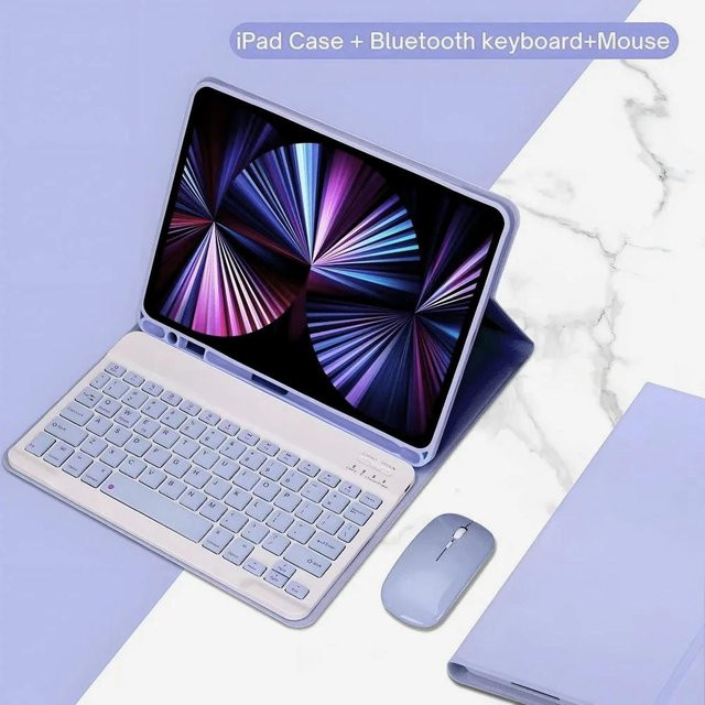 Bluetooth Tastaturhülle für Samsung Galaxy Tab A11 8,7 Zoll SM-X130 SM-X133 SM-X135 in Purple - Bild 1