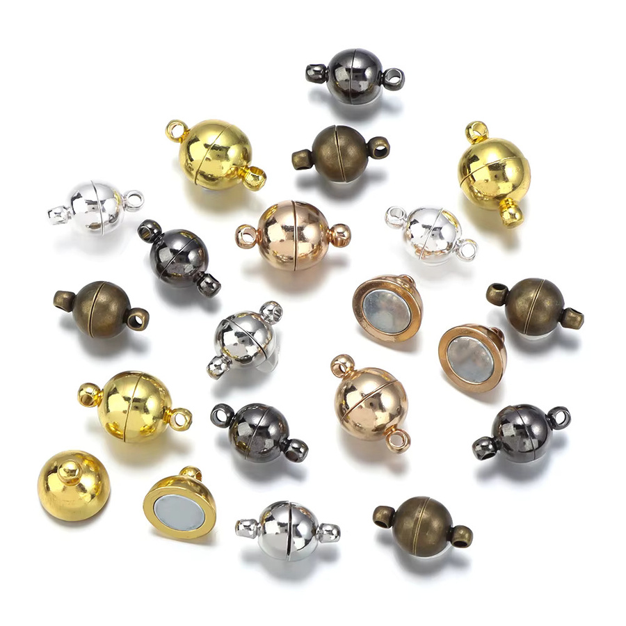 Louleur Magnet-Endverschluss-Anschlüsse, Kugelform, 5 Sets - Bild 2