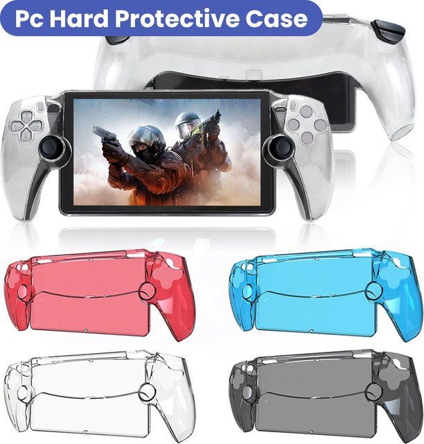 Transparente und stoßfeste Schutzhülle für PS5 Portal Playstation, waschbare Anti-Drop Shell-Hülle in Transparent und Beige - Bild 1