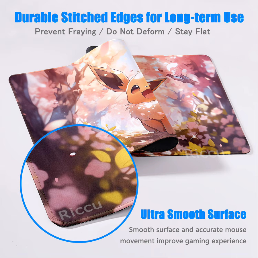 Potdemiel Gaming Mauspad Pokemon Eevee Design XXL Schreibtischunterlage Multicolour - Bild 2