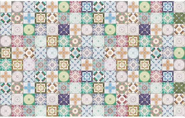 Komar Fototapete Marrakech Mosaik Multicolor aus Qualitätsvlies, Breite: 400 cm, Höhe: 250 cm - Bild 1